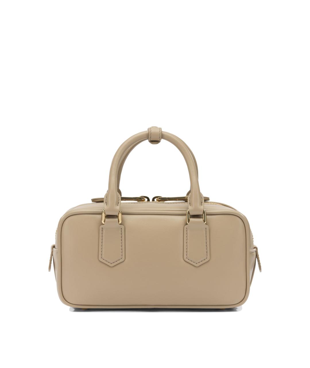 MIU MIU Бежевая кожаная сумка через плечо, фото 2