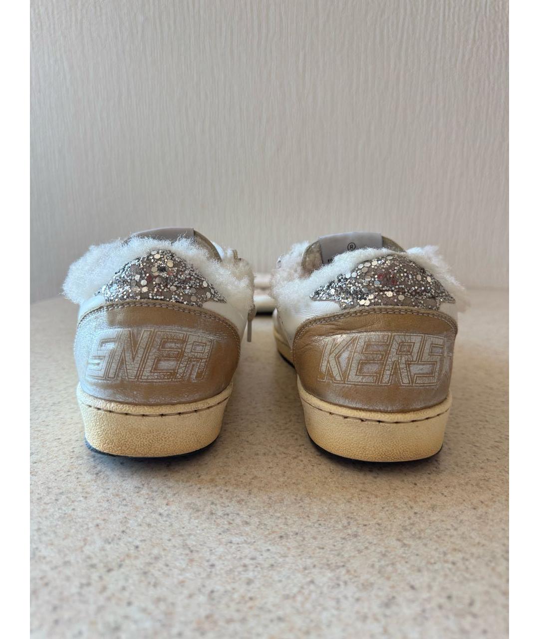 GOLDEN GOOSE DELUXE BRAND Белые кожаные кеды, фото 4