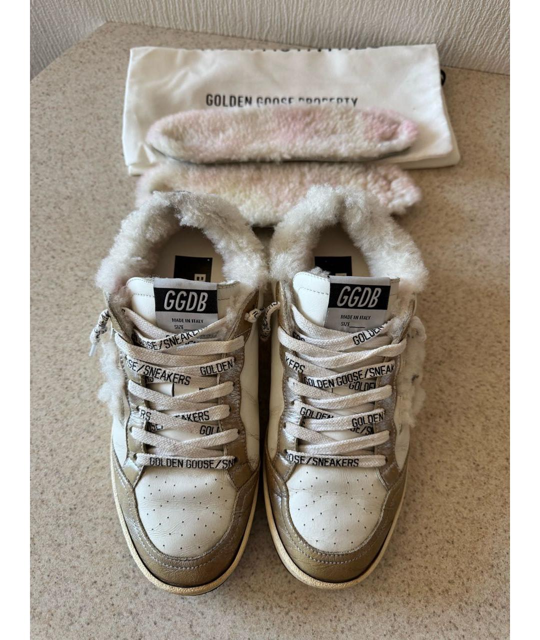 GOLDEN GOOSE DELUXE BRAND Белые кожаные кеды, фото 2