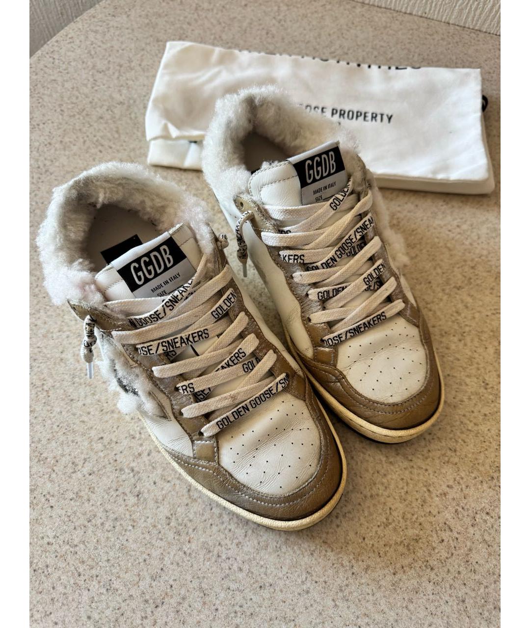 GOLDEN GOOSE DELUXE BRAND Белые кожаные кеды, фото 8