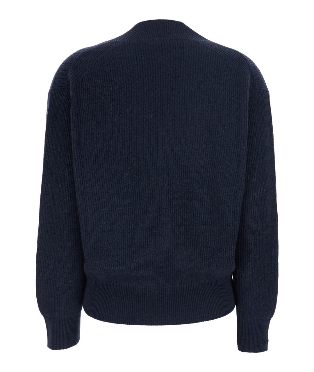 BRUNELLO CUCINELLI Синий кашемировый джемпер / свитер, фото 2