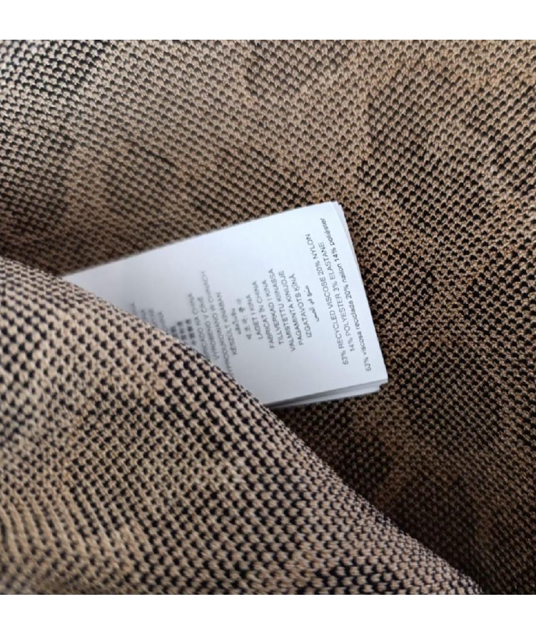 MICHAEL KORS Коричневое вискозное повседневное платье, фото 3