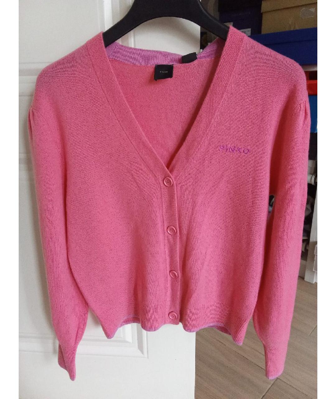 PINKO Розовый кашемировый кардиган, фото 5