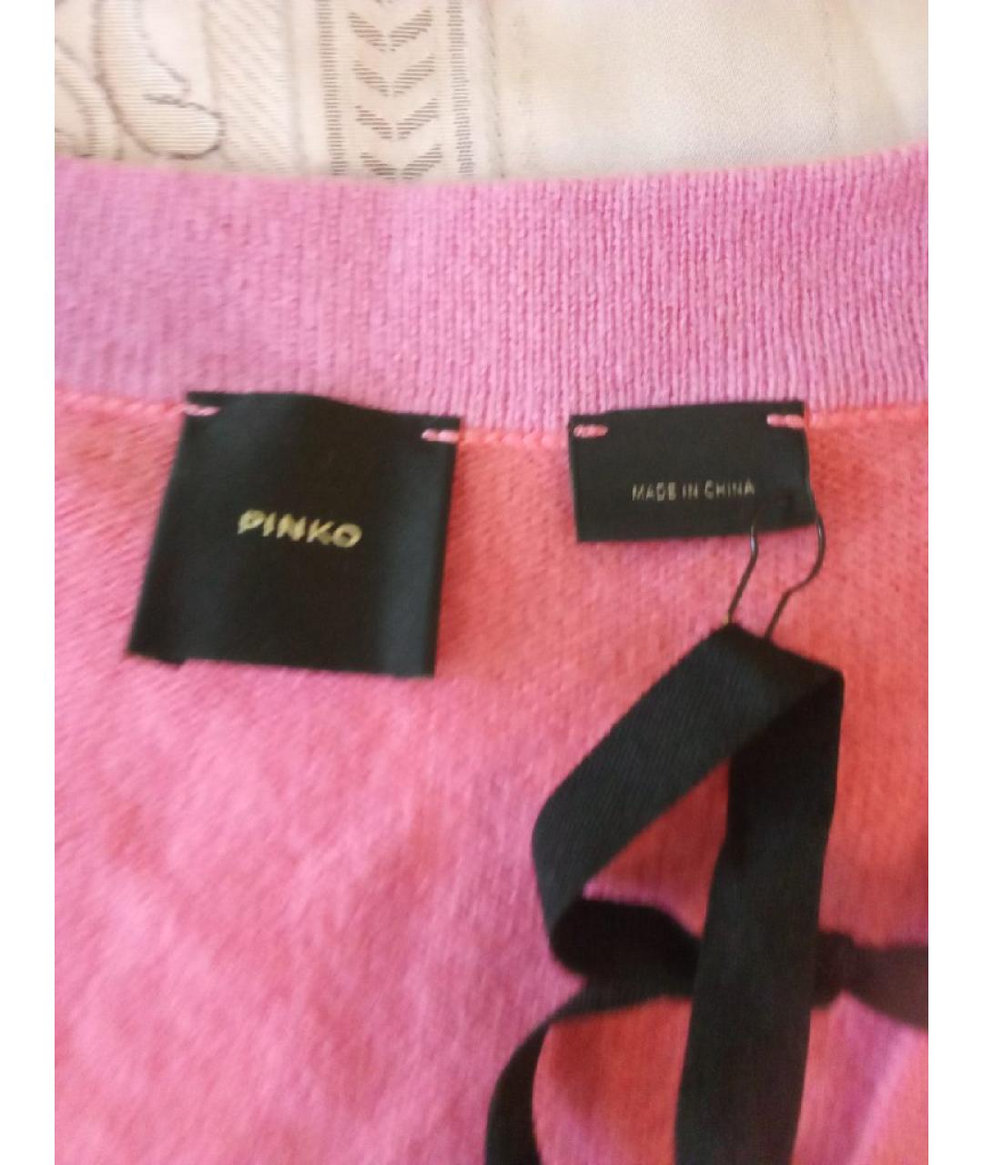 PINKO Розовый кашемировый кардиган, фото 3