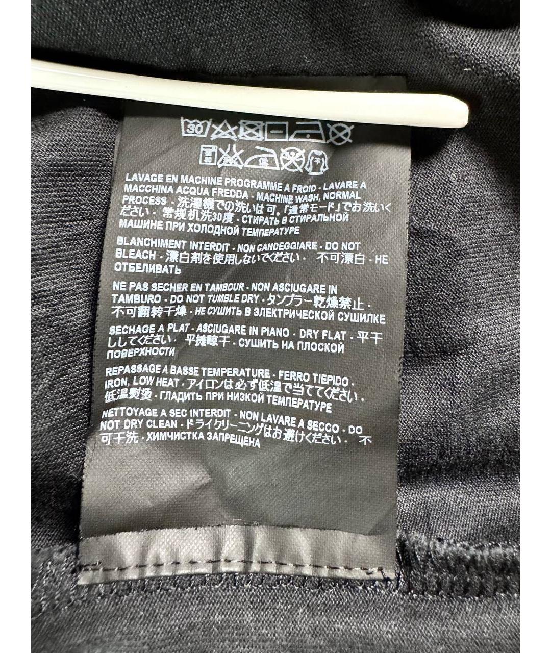 SAINT LAURENT Черная хлопковая футболка, фото 5