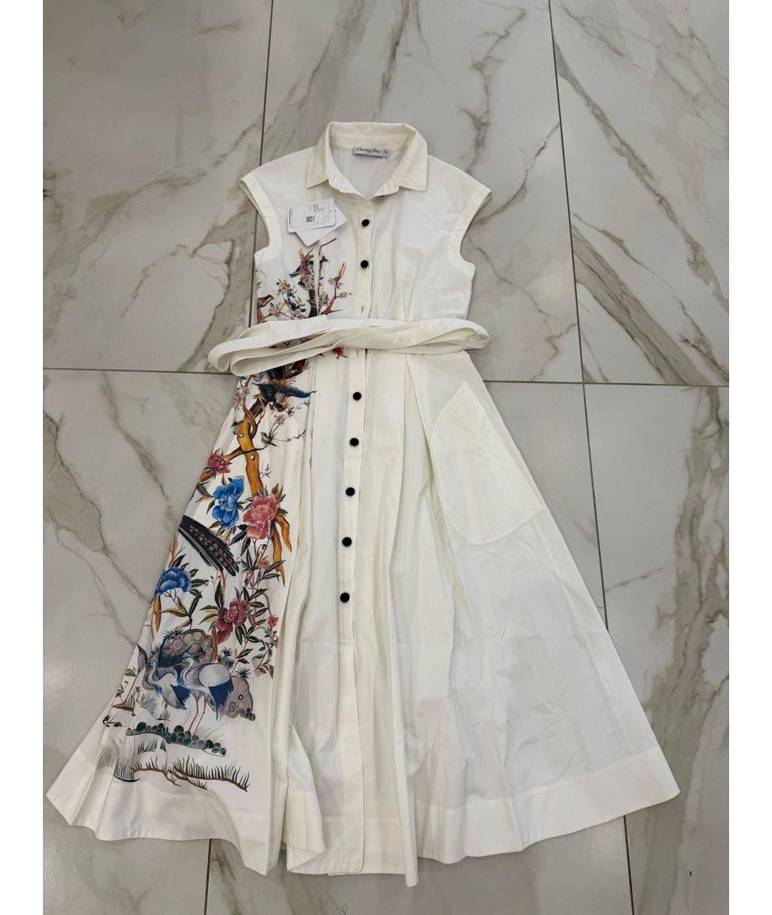 CHRISTIAN DIOR Белый хлопковый сарафан, фото 5