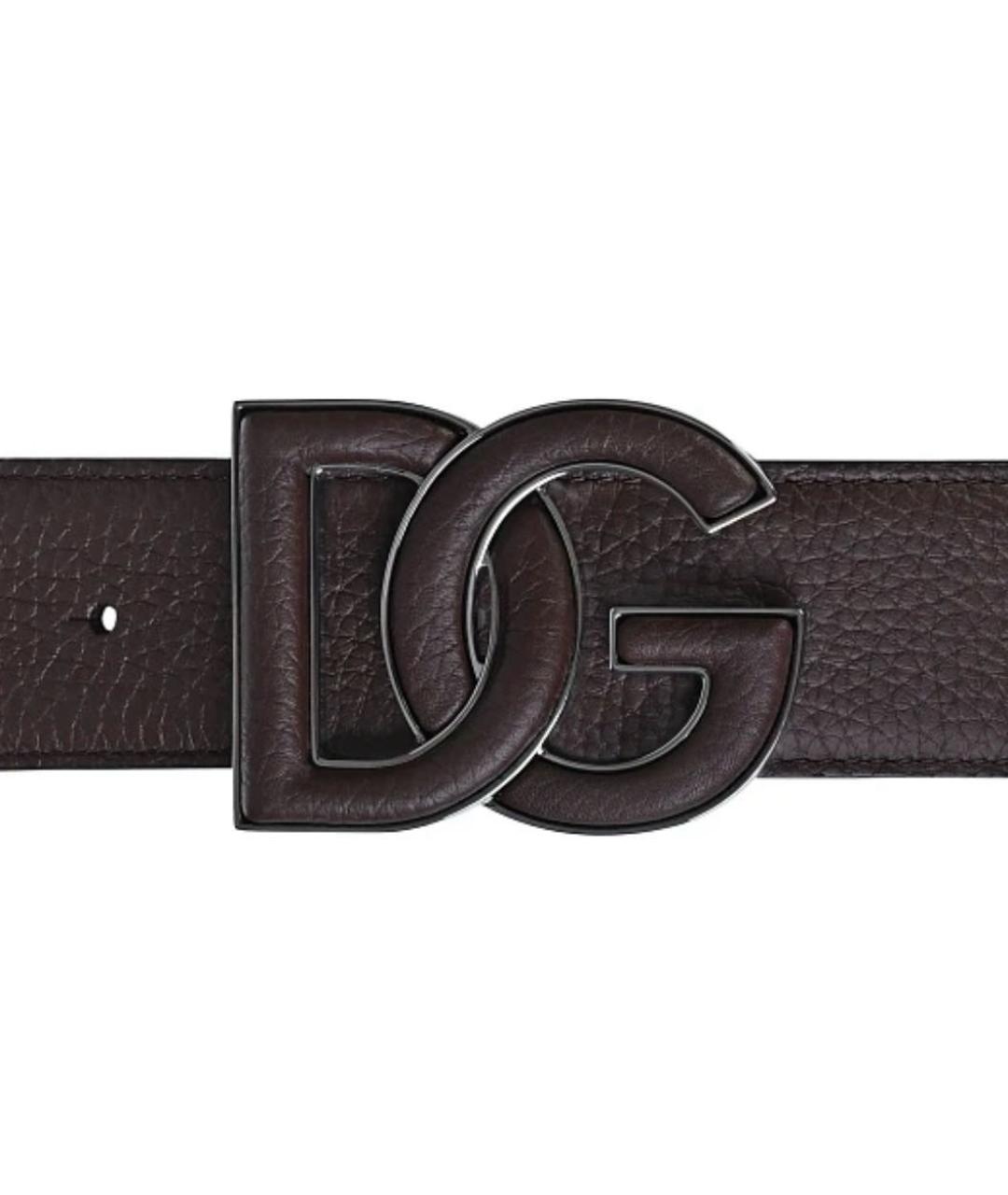 DOLCE&GABBANA Коричневый кожаный ремень, фото 2