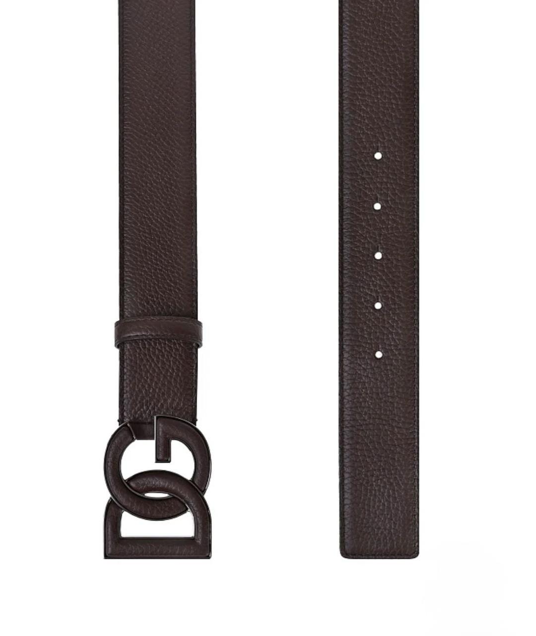 DOLCE&GABBANA Коричневый кожаный ремень, фото 3