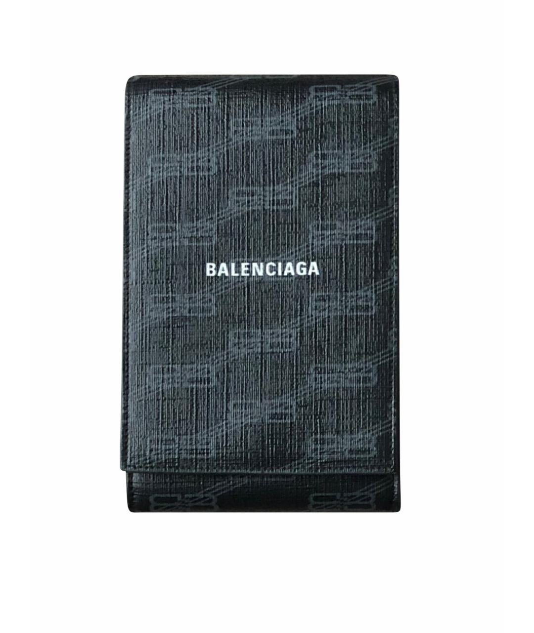 BALENCIAGA Черная кожаная сумка через плечо, фото 1