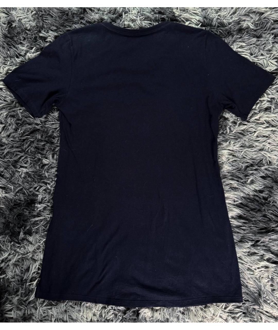 BALMAIN Синяя хлопковая футболка, фото 2