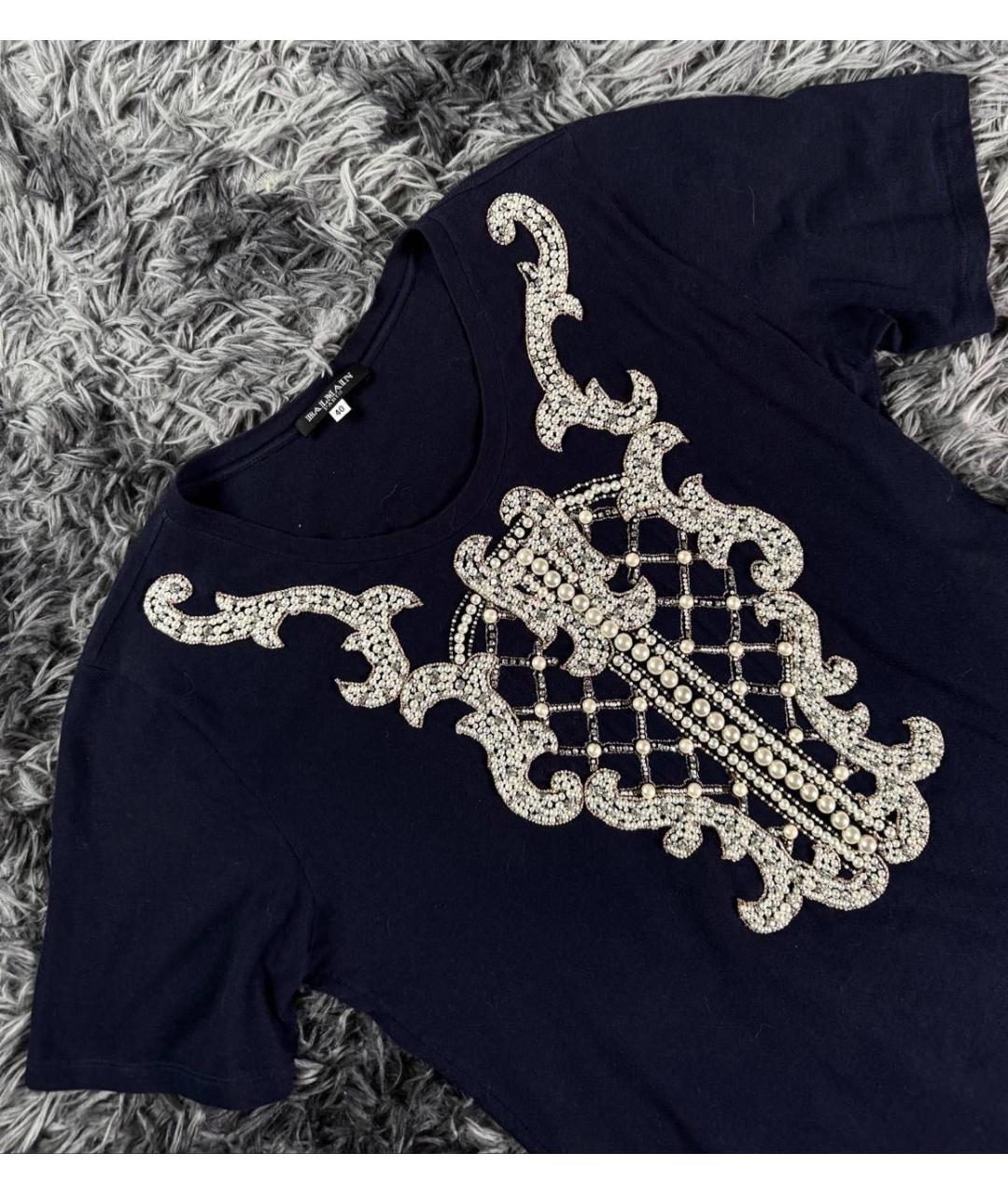 BALMAIN Синяя хлопковая футболка, фото 4