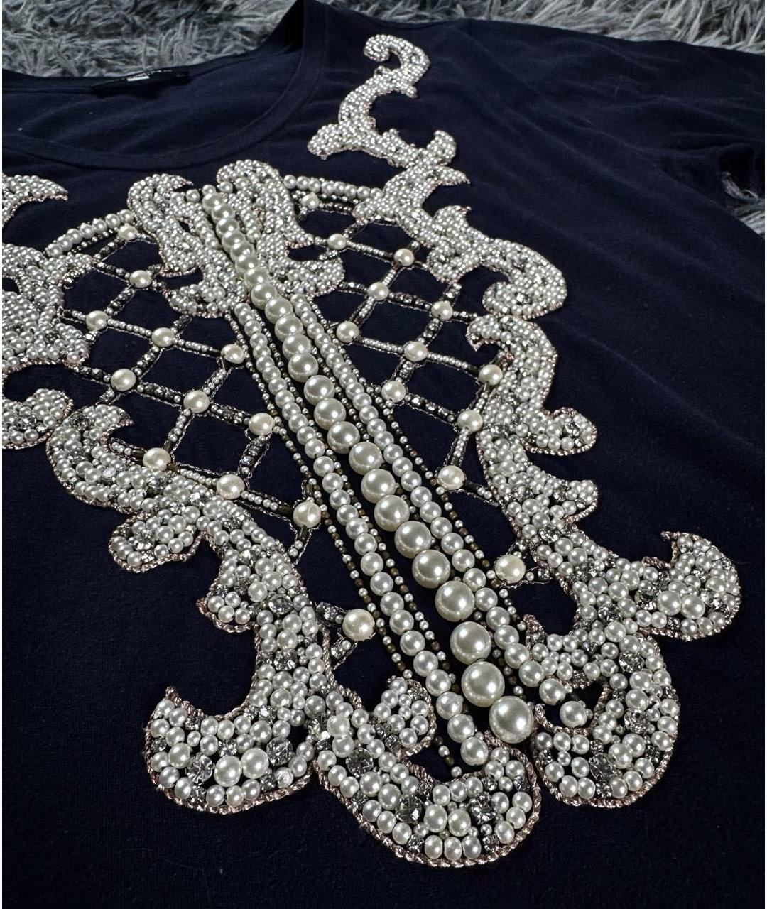 BALMAIN Синяя хлопковая футболка, фото 3