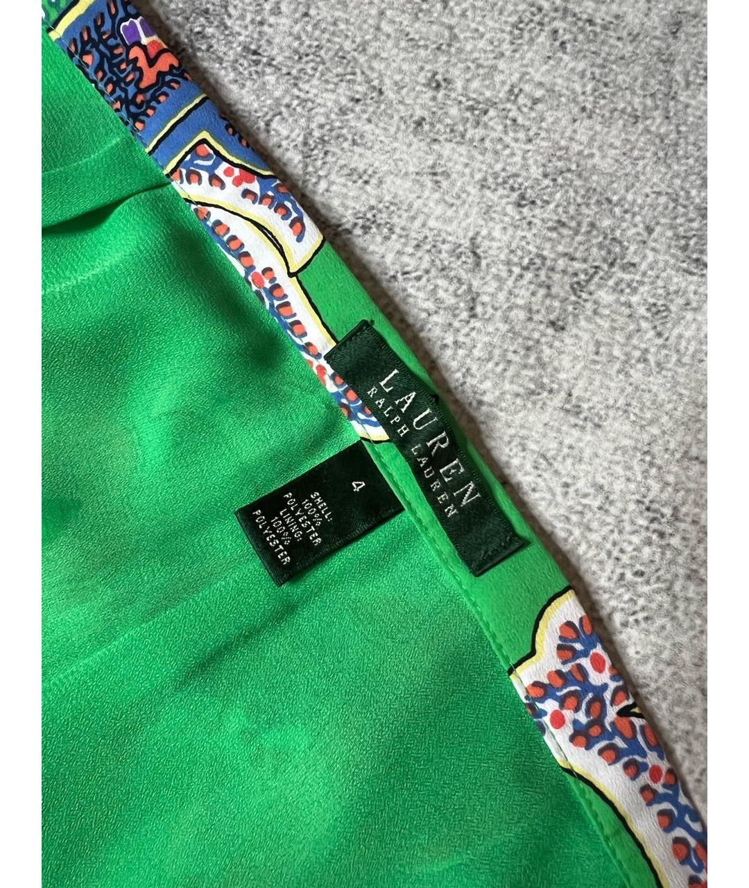 RALPH LAUREN Мульти полиэстеровые брюки широкие, фото 6