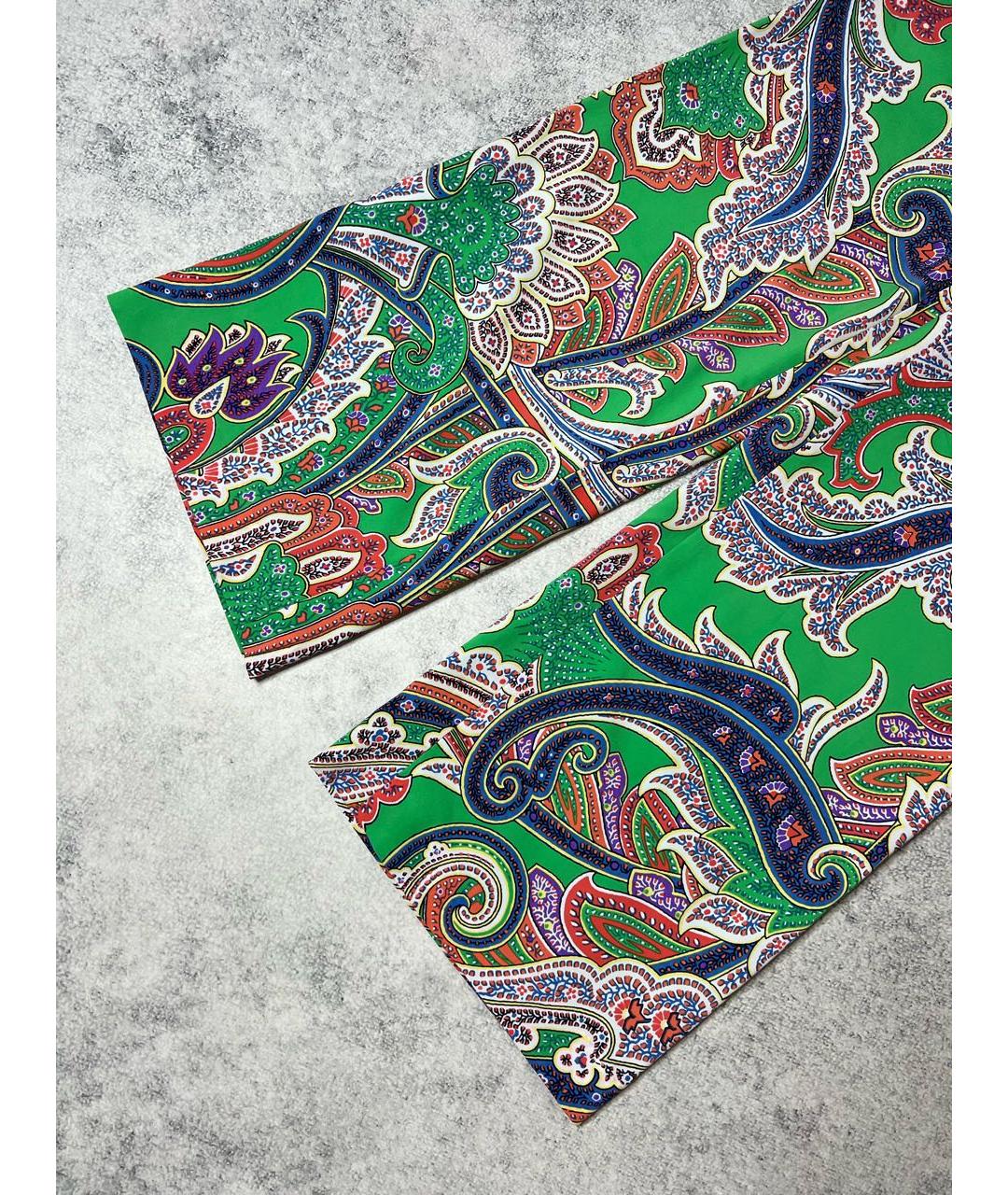 RALPH LAUREN Мульти полиэстеровые брюки широкие, фото 3