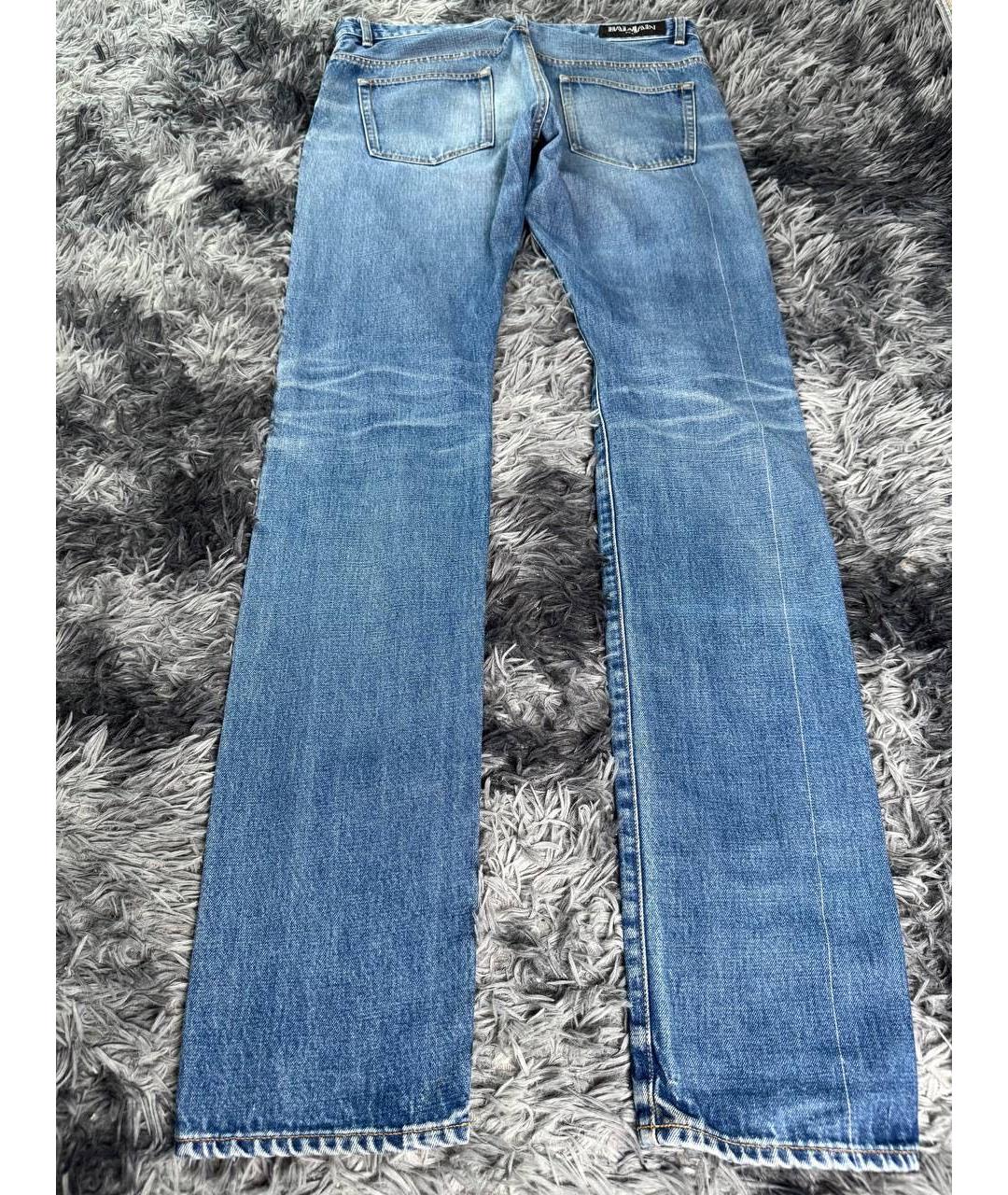 BALMAIN Голубые хлопковые джинсы, фото 2
