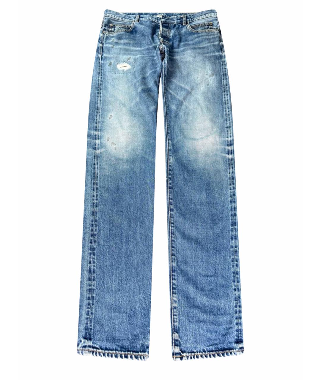 BALMAIN Голубые хлопковые джинсы, фото 1