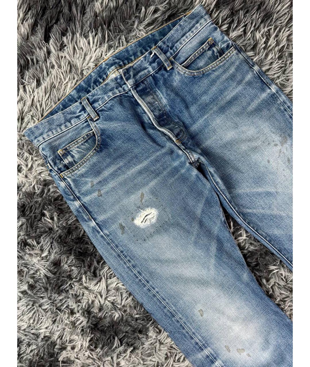 BALMAIN Голубые хлопковые джинсы, фото 3