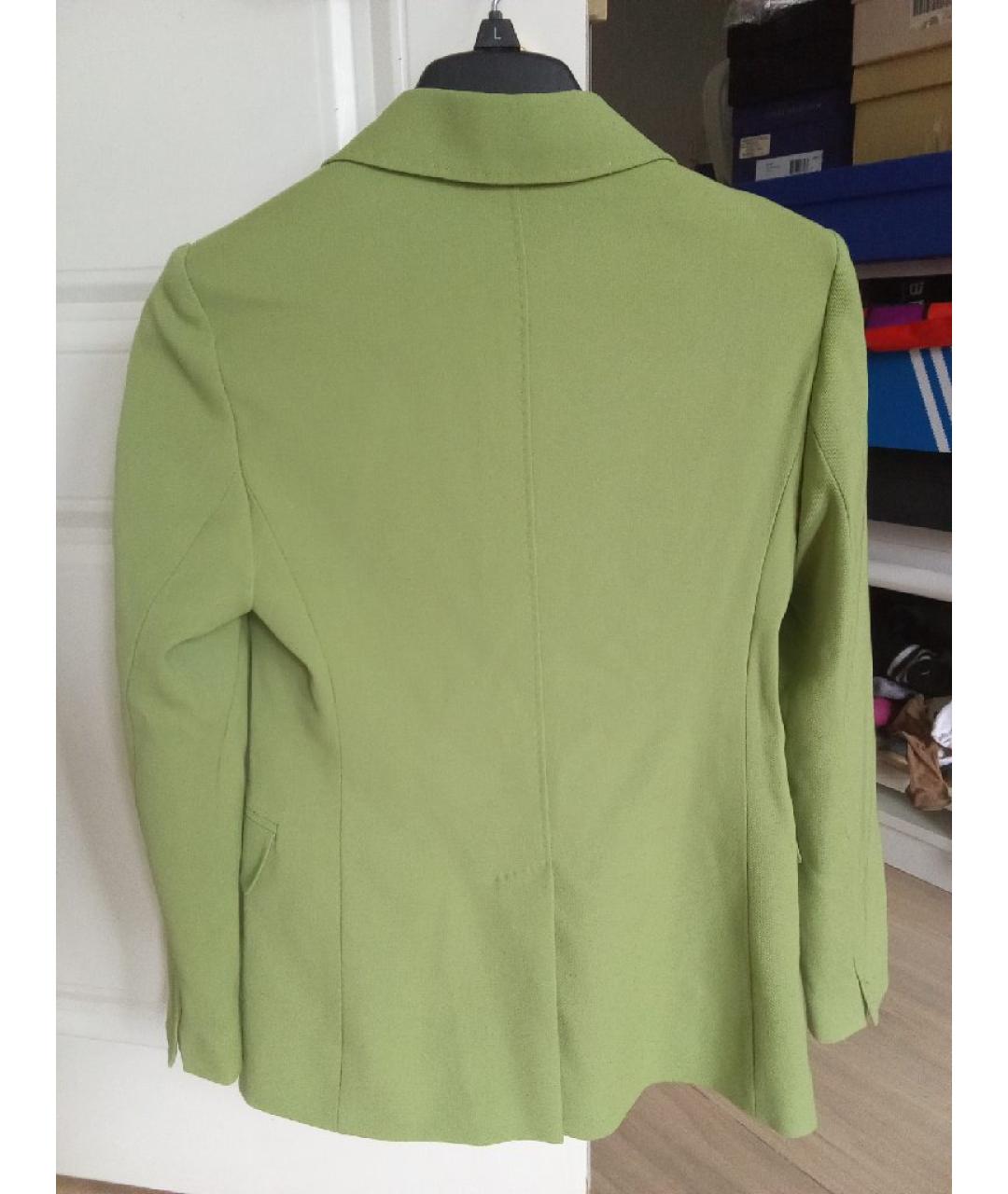 MAX MARA STUDIO Салатовый шерстяной костюм с брюками, фото 3