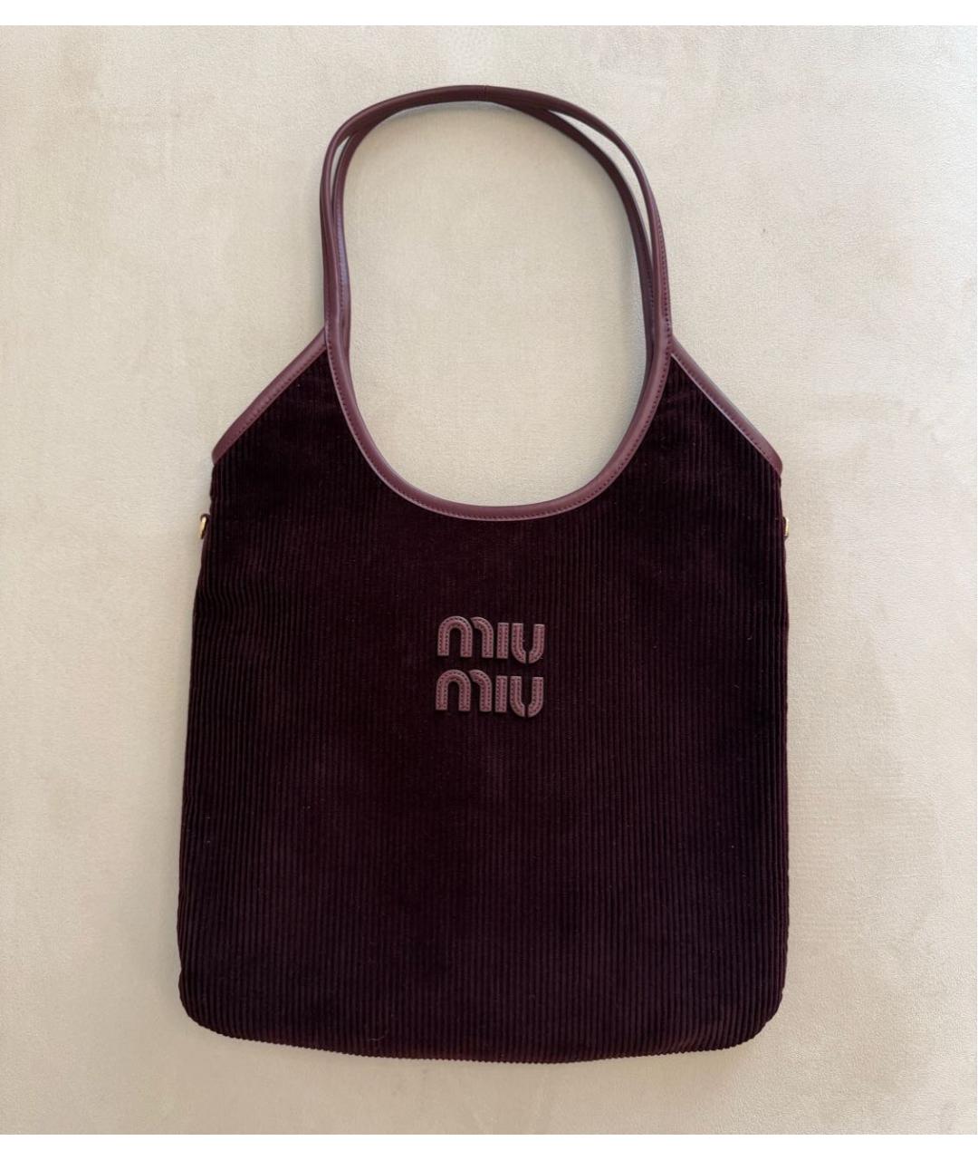 MIU MIU Бордовая сумка с короткими ручками, фото 7