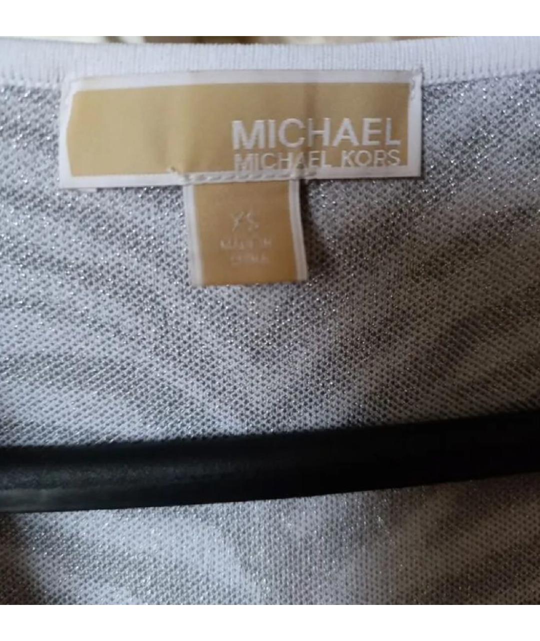 MICHAEL KORS Серебряное вискозное повседневное платье, фото 3