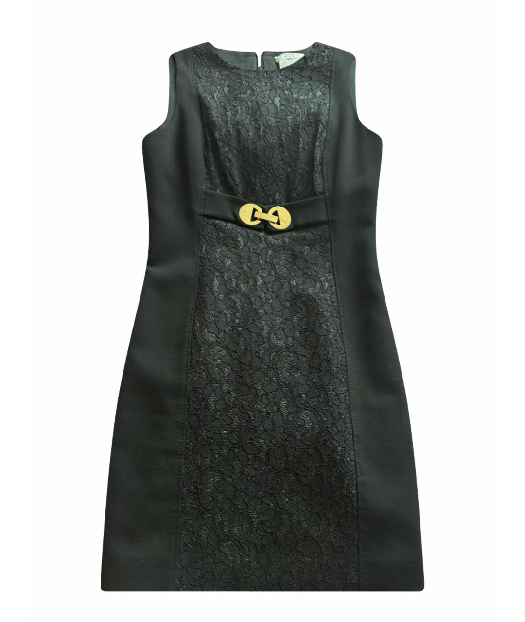 VERSACE COLLECTION Черное хлопко-эластановое вечернее платье, фото 1