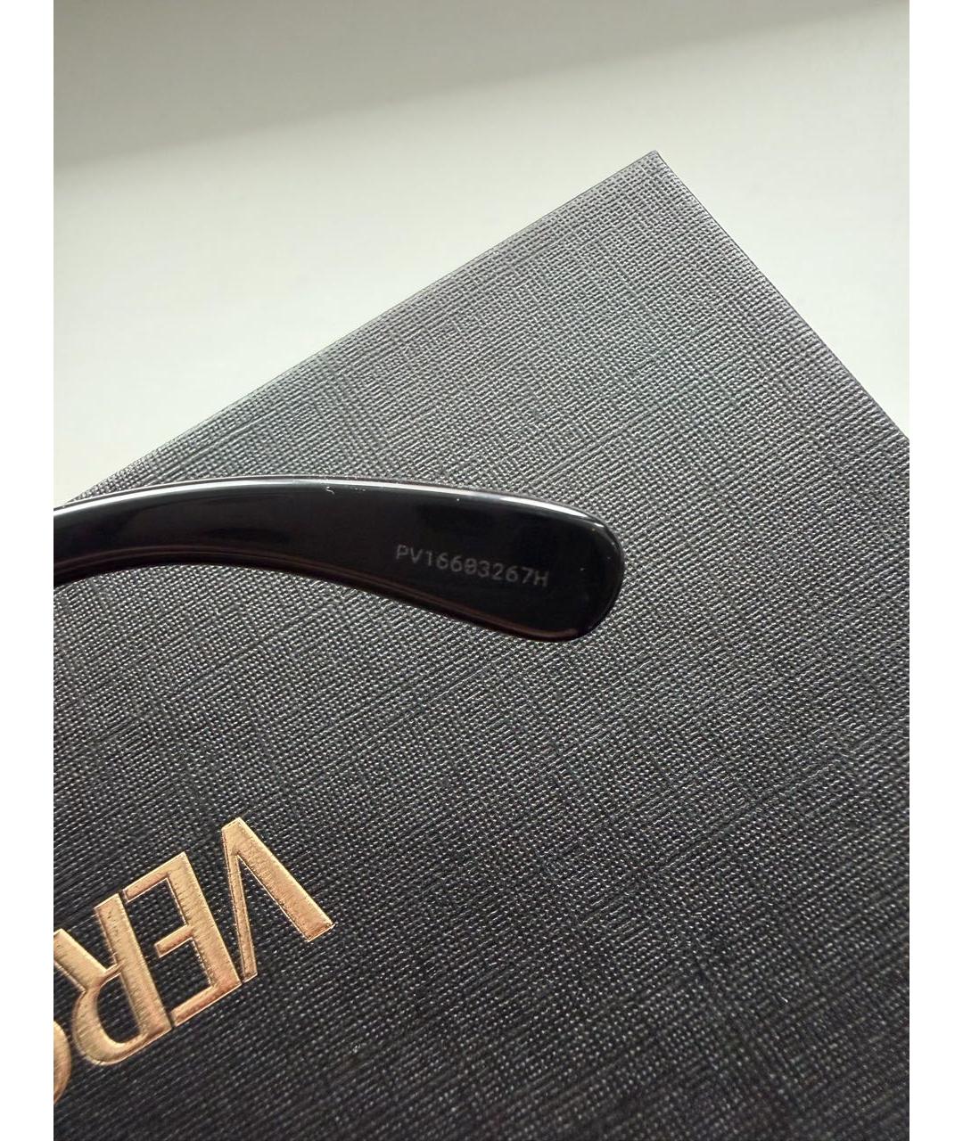 VERSACE Черные пластиковые солнцезащитные очки, фото 6