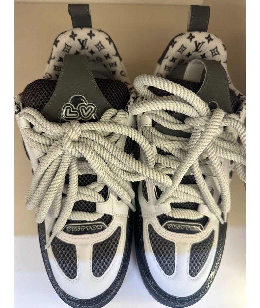 LOUIS VUITTON Черные кожаные высокие кроссовки / кеды, фото 3