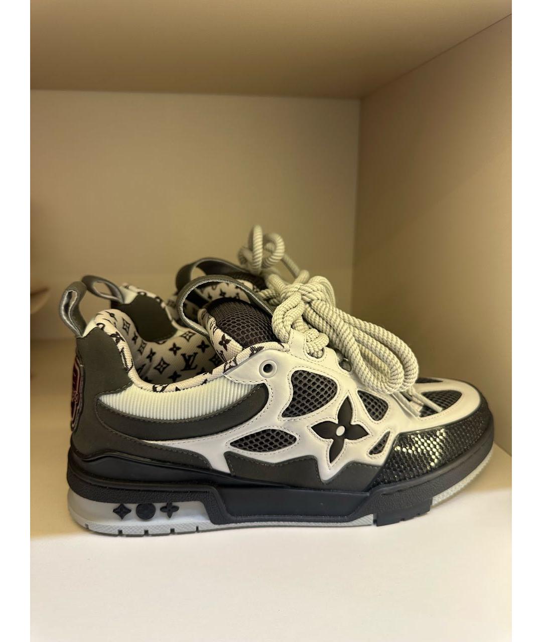 LOUIS VUITTON Черные кожаные высокие кроссовки / кеды, фото 8