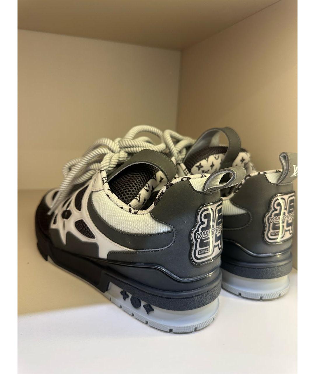 LOUIS VUITTON Черные кожаные высокие кроссовки / кеды, фото 5