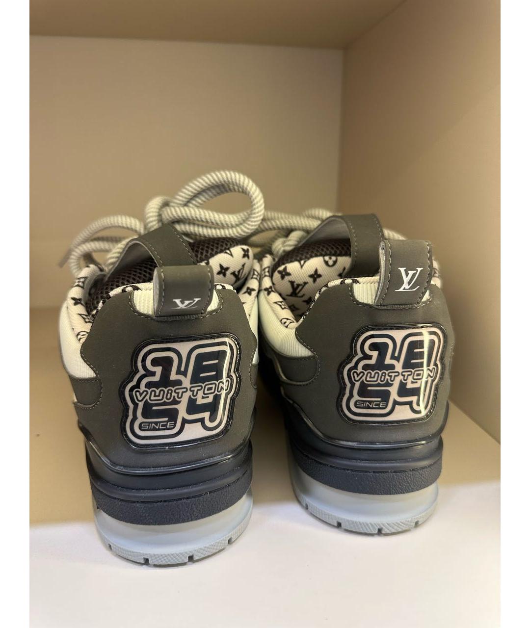 LOUIS VUITTON Черные кожаные высокие кроссовки / кеды, фото 4