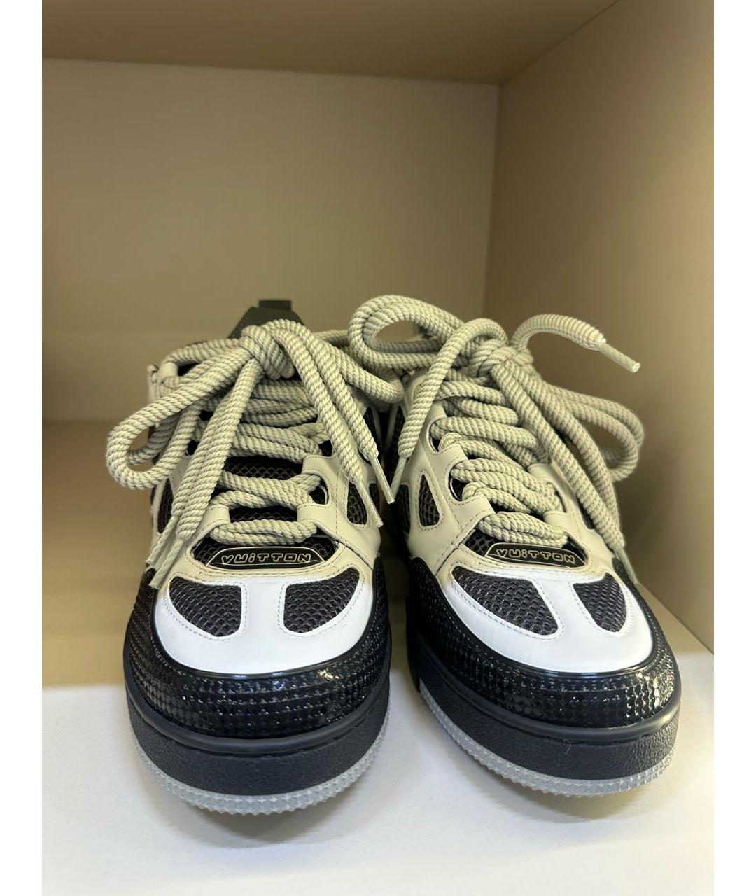 LOUIS VUITTON Черные кожаные высокие кроссовки / кеды, фото 2