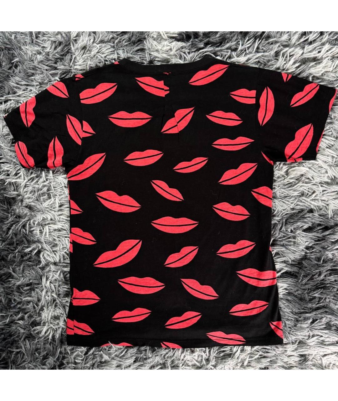 SAINT LAURENT Черная хлопковая футболка, фото 2