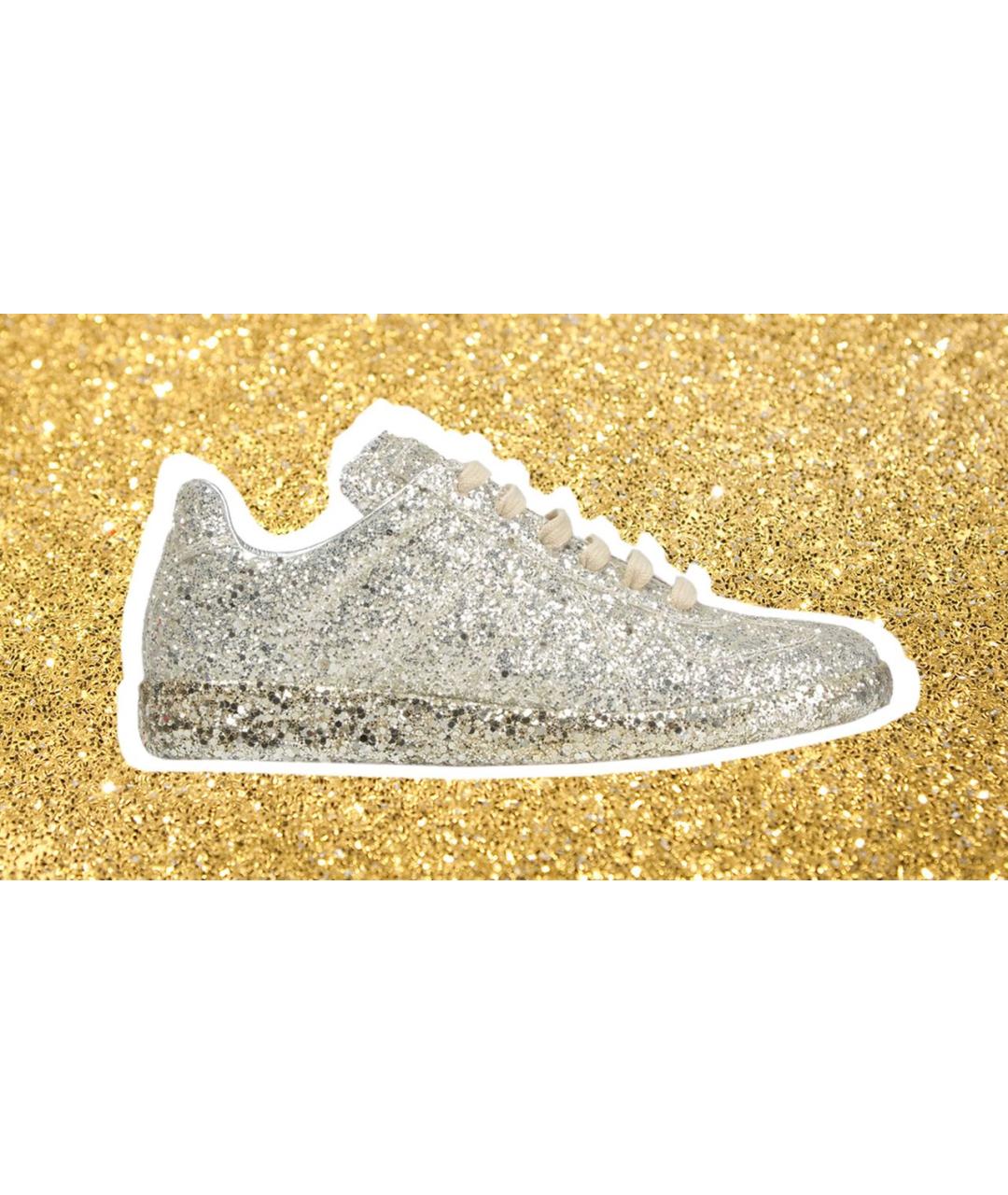 MAISON MARGIELA Серебряные кеды, фото 3