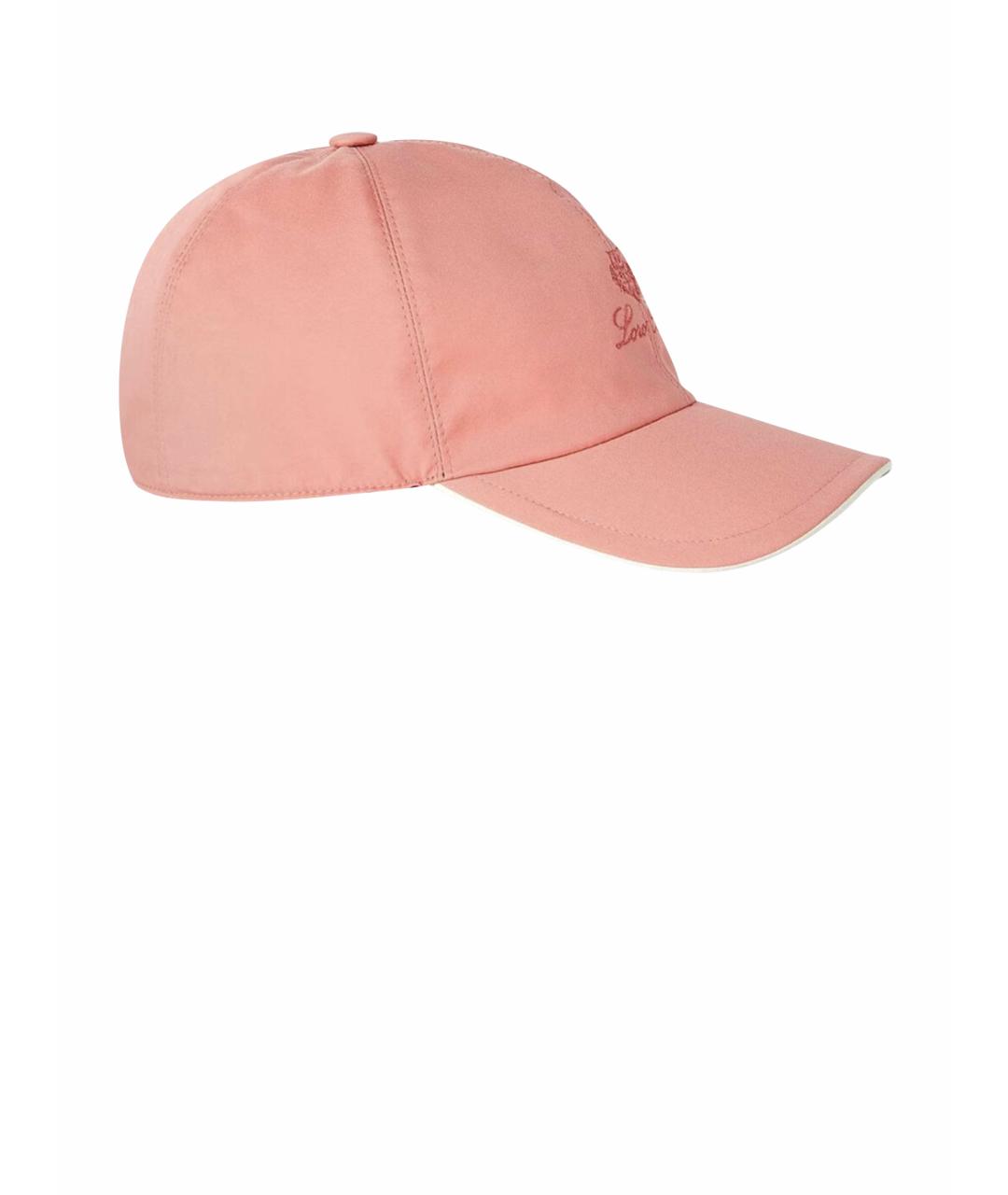LORO PIANA Розовая синтетическая кепка, фото 1