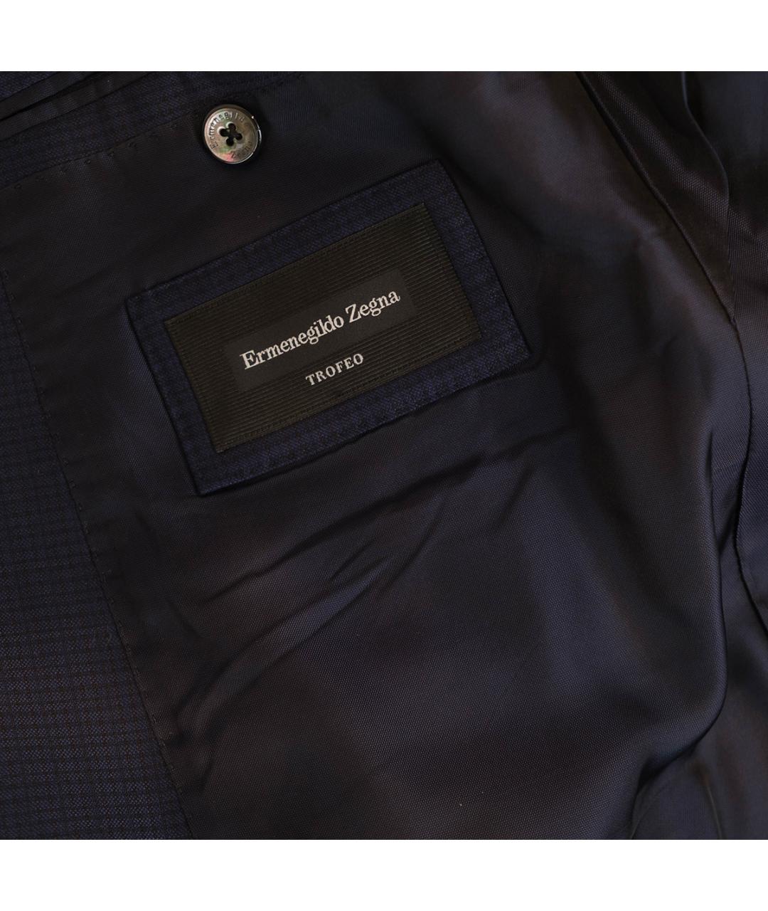 ZEGNA Темно-синий классический костюм, фото 9