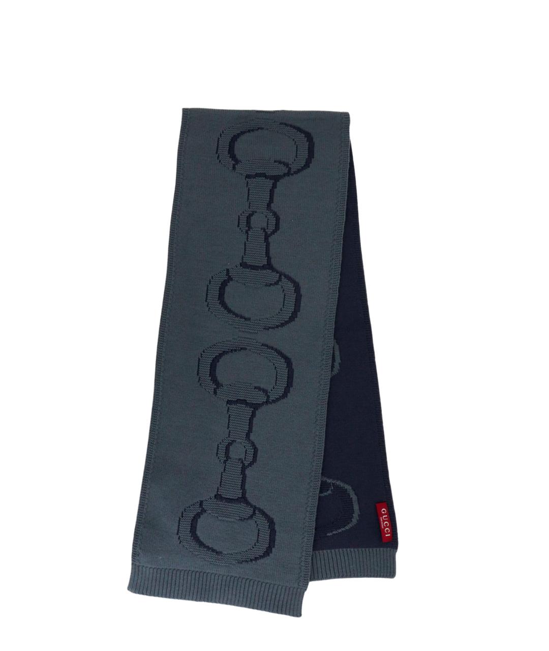 GUCCI Серый шарф, фото 1