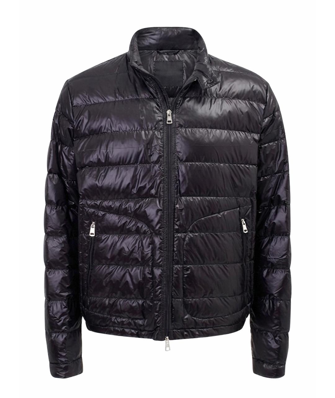 MONCLER Черный полиамидовый пуховик, фото 1