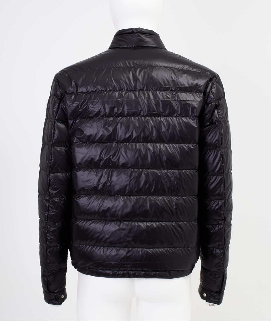 MONCLER Черный полиамидовый пуховик, фото 2