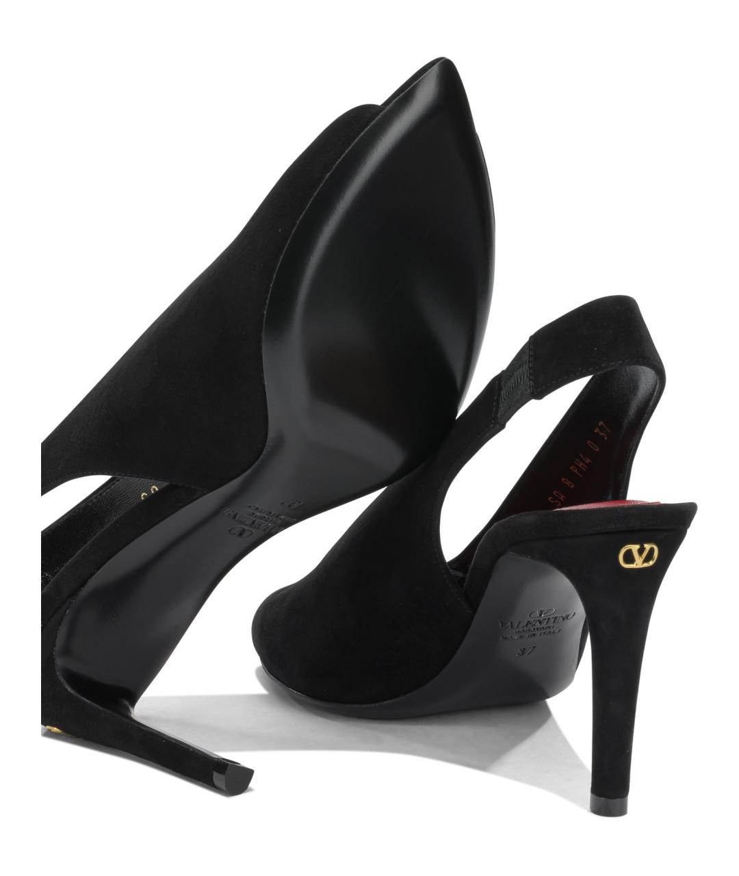 VALENTINO Черные кожаные туфли, фото 5