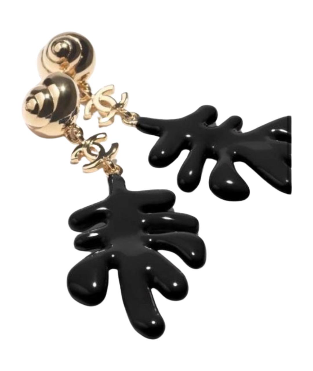 CHANEL Золотые металлические серьги, фото 2