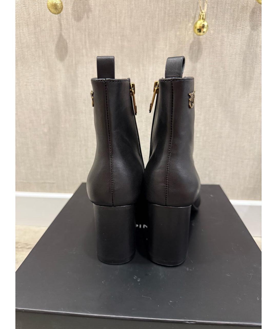 PINKO Черные кожаные ботильоны, фото 3