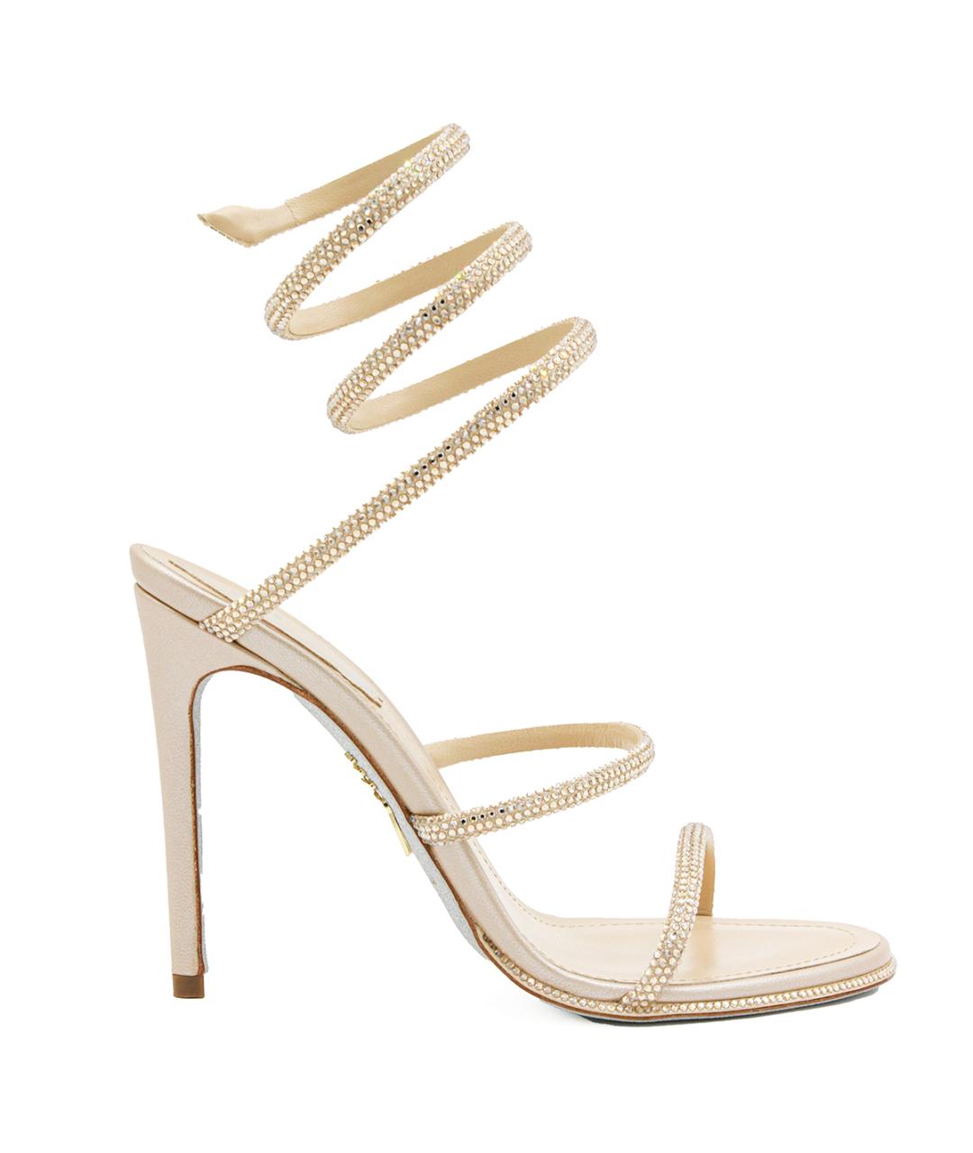 RENE CAOVILLA Золотые босоножки, фото 1