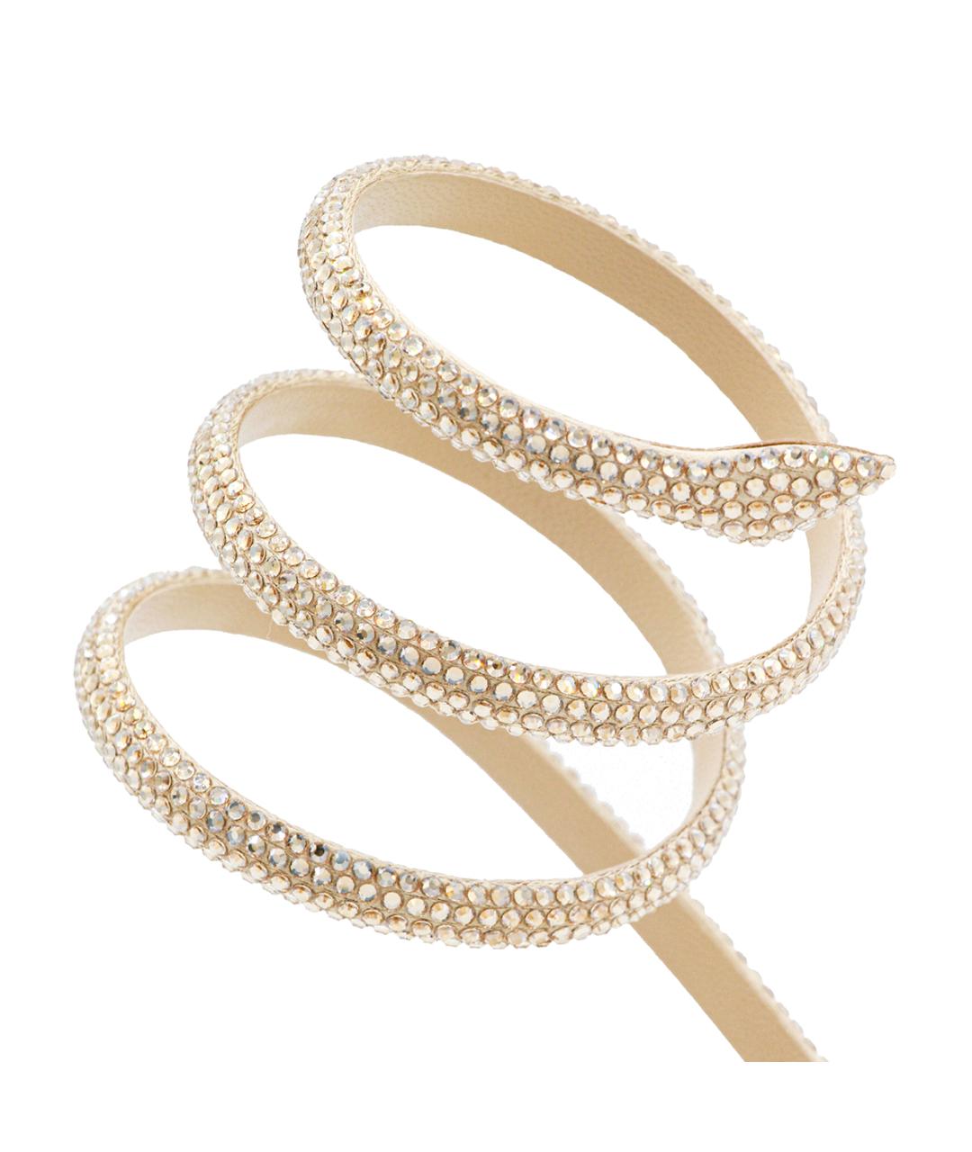 RENE CAOVILLA Золотые босоножки, фото 4