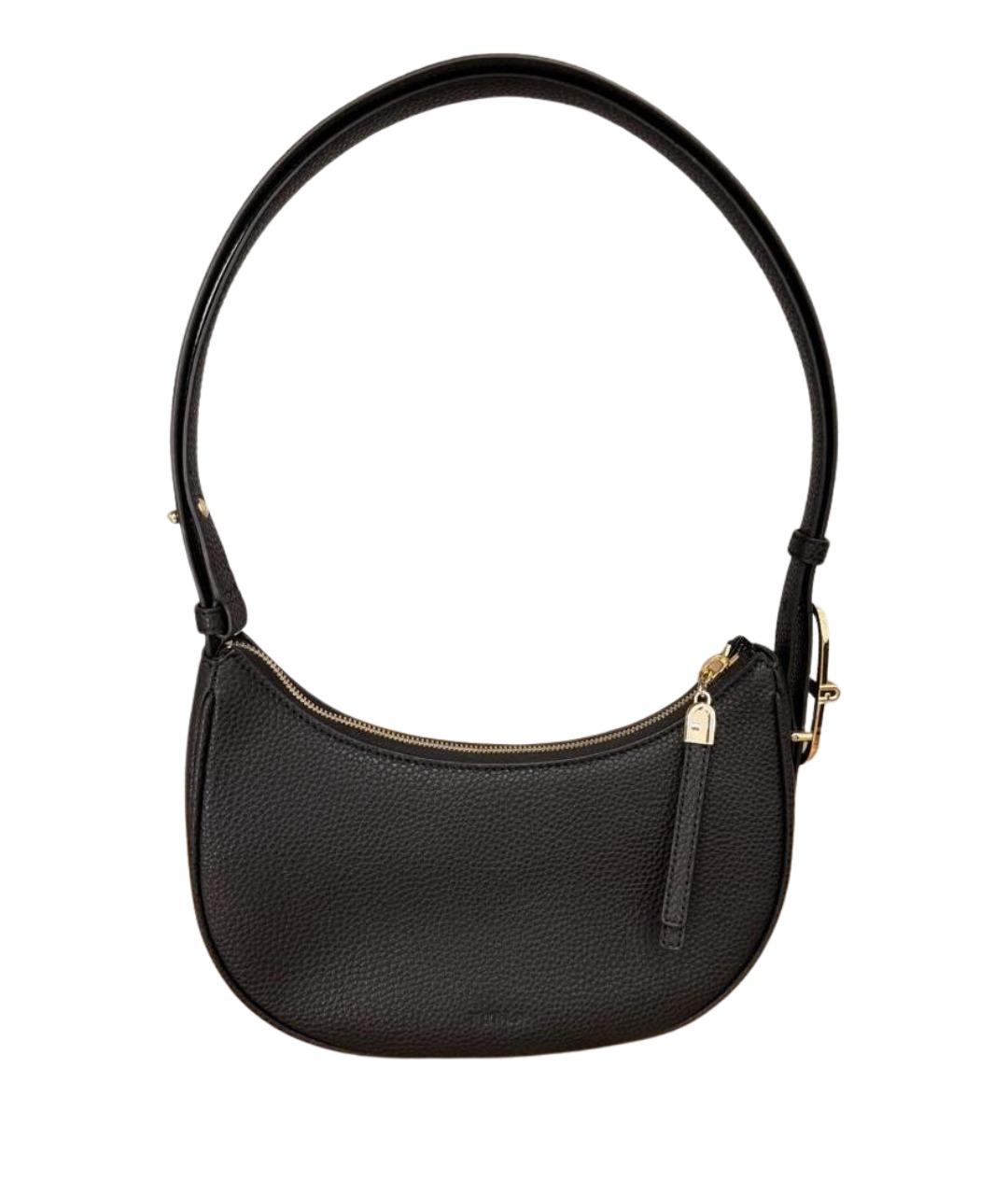 FURLA Черная кожаная сумка через плечо, фото 1