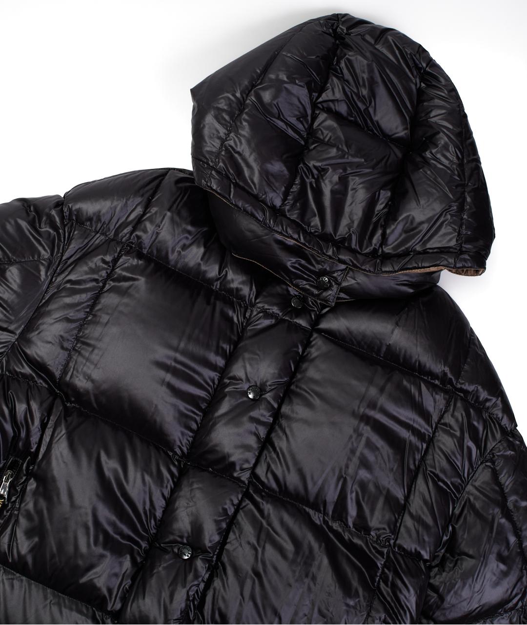 MONCLER Черный полиамидовый пуховик, фото 3