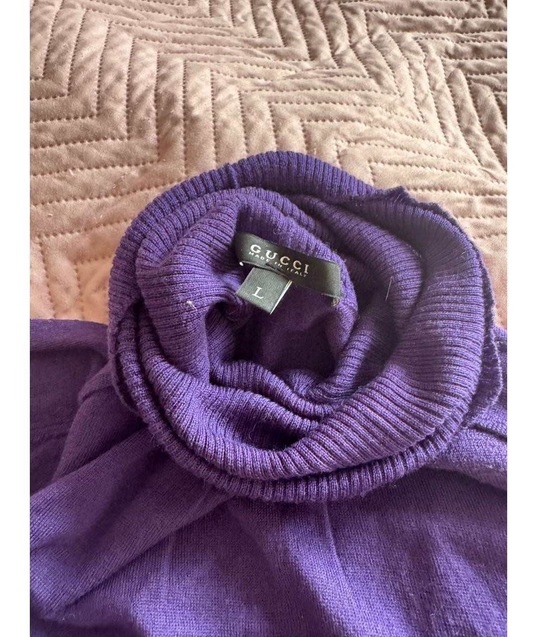 GUCCI Фиолетовая кашемировая водолазка, фото 4
