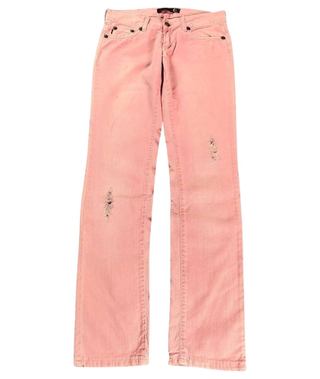 JUST CAVALLI Розовые хлопковые джинсы слим, фото 1