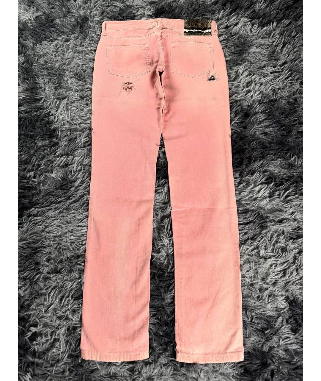 JUST CAVALLI Розовые хлопковые джинсы слим, фото 2