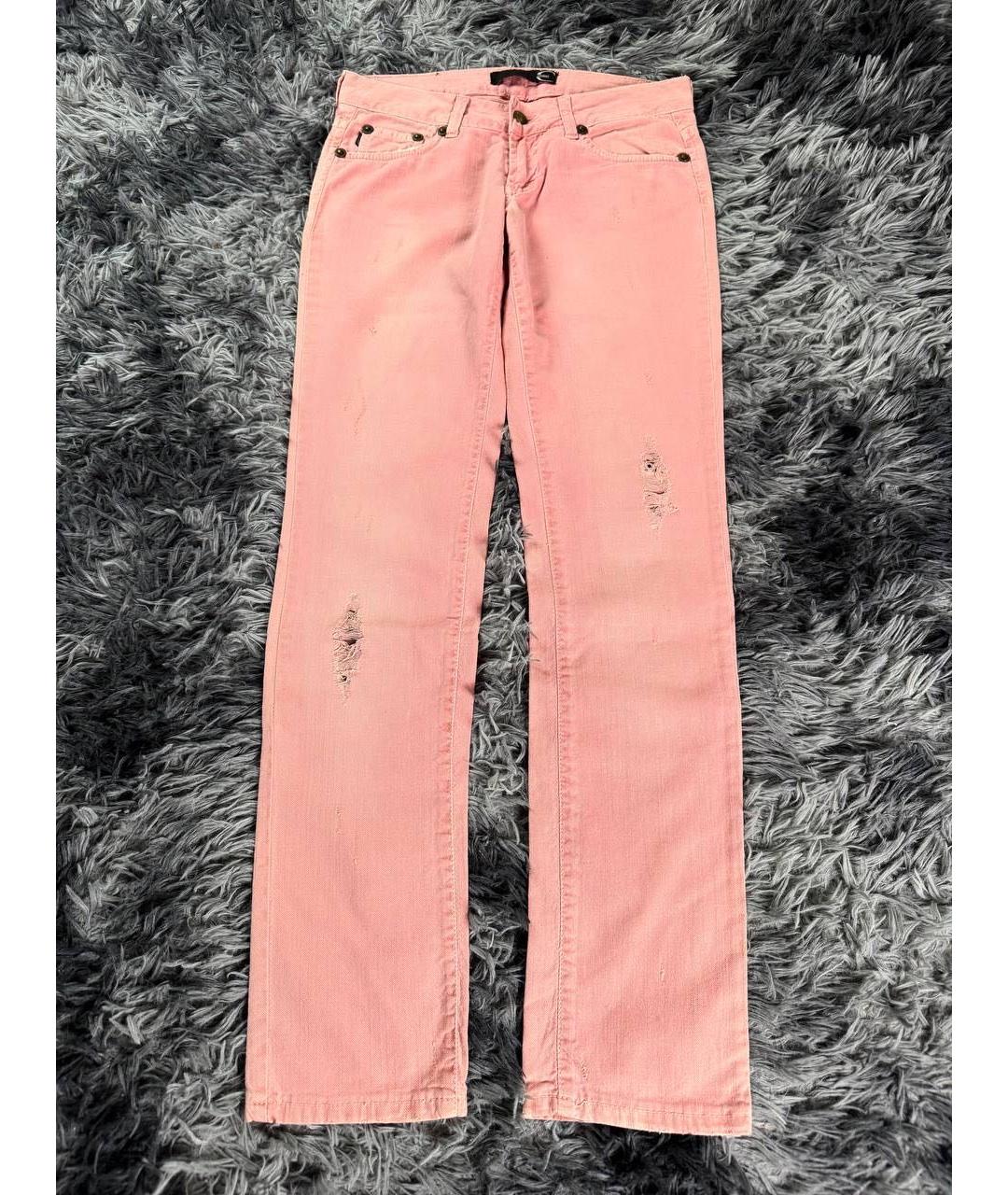 JUST CAVALLI Розовые хлопковые джинсы слим, фото 7
