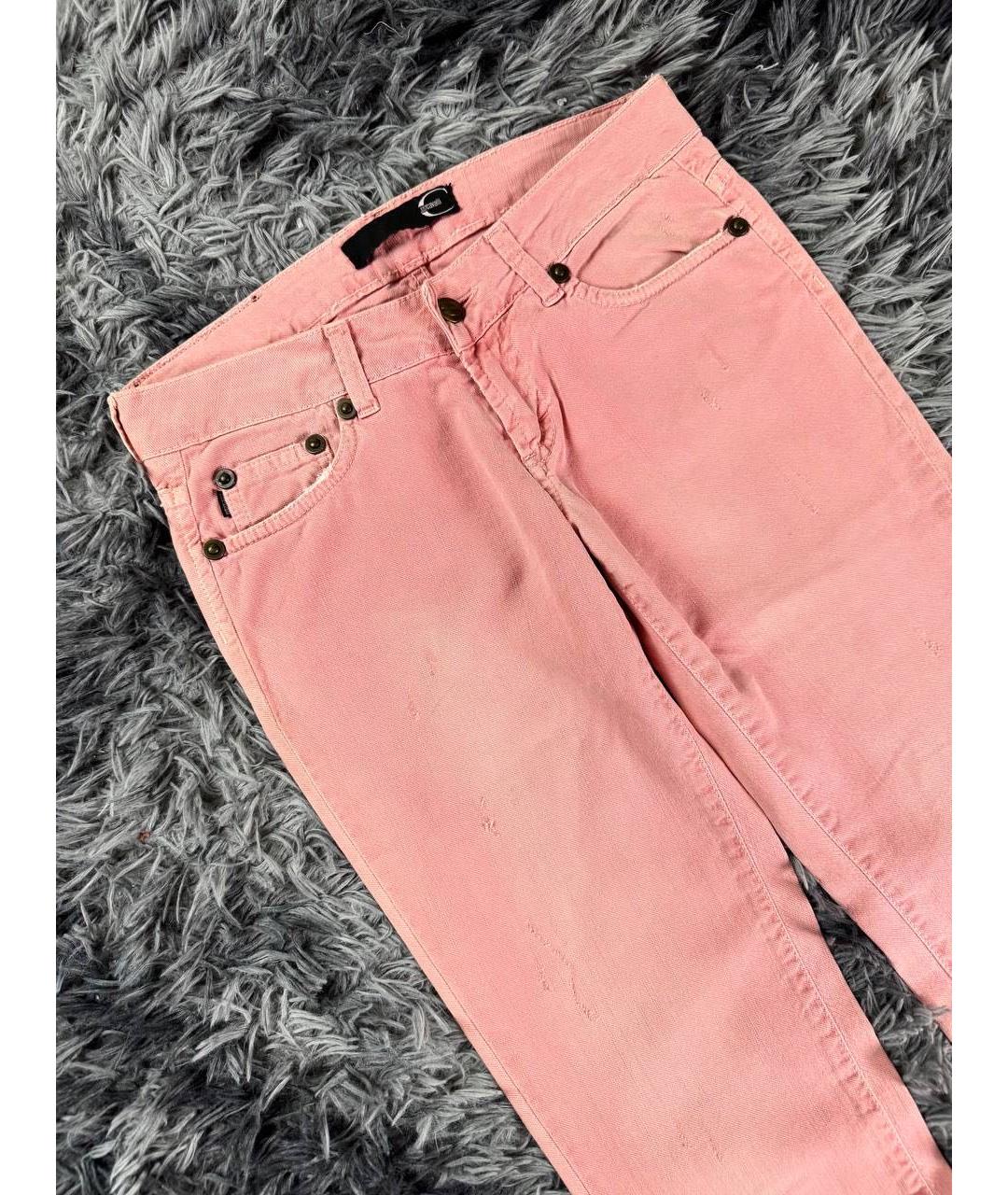 JUST CAVALLI Розовые хлопковые джинсы слим, фото 4